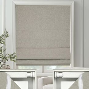 Changshade No Drill Roman Shades Cordless Blinds Blackout for Indoor Windows, Room Darkening Black Out Tension Rod No Hardware No Tools Inside Mount, Shade Size 47 Inches Wide 64 Inches High, Beige in Saudi Arabia