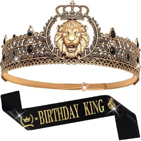 YOUlDIANZI King Crown for Men, Prince Diadem, Royal Medieval Cosplay Birthday Prom Halloween Hair Accessories in Saudi Arabia