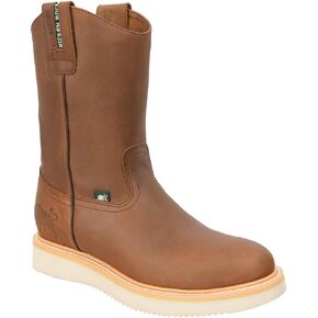 Silver Bull 700 Men’s Pull-On Work Boot – Premium Grain Leather Soft Round Toe with Non-marking Wedge Pinstripe Sole, Slip-On Comfort, Lightweight Cushion Outsole in Kuwait