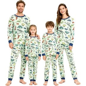 HYCLES Family Matching Pajama Sets, Long Sleeve Sleepwear Pjs for Couple Dinosaur Pjs in Kuwait