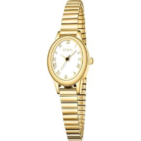 CIVO Small Gold Watches for Women: Vintage Roman Dial Analog Watch with Expansion Band - Dainty Ladies Watch with Small Wrists - Gifts for Mom Wife Anniversary Birthday in Kuwait