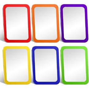 12 PCS Small Mirrors 6 x 4 Inch Colorful Acrylic Mirrors, Shatterproof Unbreakable with Round Corners for Boys and Girls, Classroom Bathroom DIY Crafts in Saudi Arabia