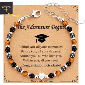 2026 Graduation Gift for Her, Graduation Bracelet Natural Stone Beads Bracelets Middle High School College 5th 8th Grade Grad Jewelry Gifts for Women Girls in Saudi Arabia