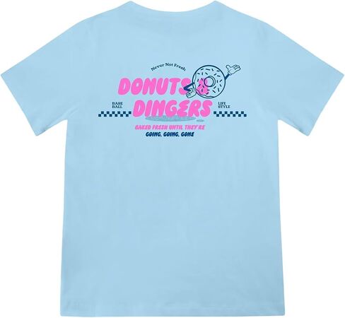 Baseball Lifestyle 101 Donut Youth Tee for Boys, Soft 60/40 Blend, Breathable, Side-Seamed, Sizes Youth S-L in Saudi Arabia