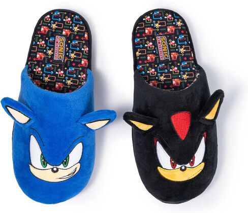 Sega Sonic and Shadow Slippers for Boys Comfortable Cushion Scuff Indoor House Shoes Kids Slip-On Footwear in Kuwait