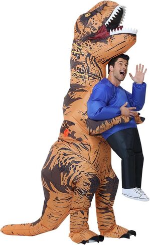 WQWOVRVO Inflatable Dinosaur Costume Adult,Blow up Costumes for Women/Men,Funny Halloween Costumes for Adults Party Cosplay in Saudi Arabia