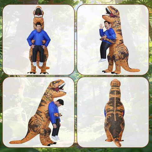 WQWOVRVO Inflatable Dinosaur Costume Adult,Blow up Costumes for Women/Men,Funny Halloween Costumes for Adults Party Cosplay in Saudi Arabia