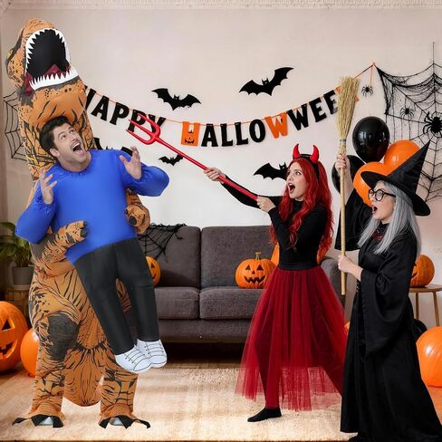 WQWOVRVO Inflatable Dinosaur Costume Adult,Blow up Costumes for Women/Men,Funny Halloween Costumes for Adults Party Cosplay in Saudi Arabia