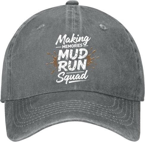 قبعة Make Memories Mud Run Squads للنساء، أزياء البيسبول المغسولة in Kuwait