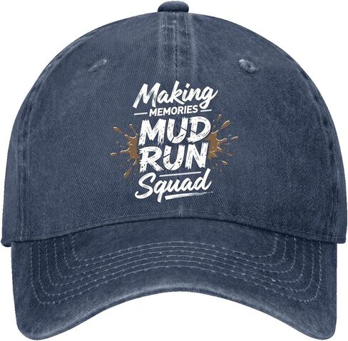 قبعة Make Memories Mud Run Squads للنساء، أزياء البيسبول المغسولة in Kuwait