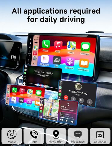 2026 Mini Wireless CarPlay Adapter Wired to Wireless Adapter for CarPlay & Android Auto Plug & Play Auto-Reconnect Zero Lag Car Play Compatible for iPhone iOS 10+ Android 11+ Cars After 2016 in Saudi Arabia