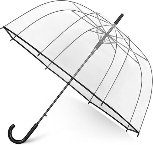 52 inch Large Canopy Clear Bubble Umbrellas, High-Visibility Transparent Dome Coverage Rain Umbrella, Windproof Clears Dome Umbrella for Weddings Prom Graduation Photography and Outdoor Events in Saudi Arabia