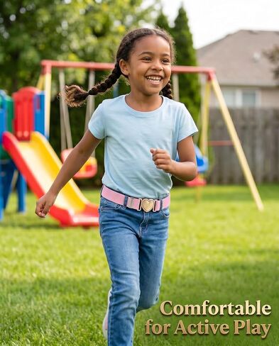 Toddler Girl Belt | Adjustable Elastic Waist Belts for Girls | Heart Buckle Stretch Dress Belt for Dress Jeans Pants (6pack) in Saudi Arabia
