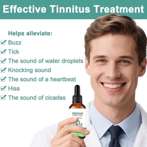Tinnitus Relief for Ringing Ears, Ear Care Drops Promote Ear Comfort and Clarity, Effective Tinnitus Treatment Reduces Ears Noise and Improves Hearing in Both Men and Women, 1Pack in Saudi Arabia