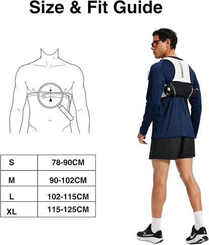 Trail Running Vest Hydration Pack with Two 500ml (17 floz) Soft Flasks, Lightweight Nylon Running Backpack for Men and Women in Saudi Arabia