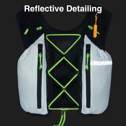 Trail Running Vest Hydration Pack with Two 500ml (17 floz) Soft Flasks, Lightweight Nylon Running Backpack for Men and Women in Saudi Arabia