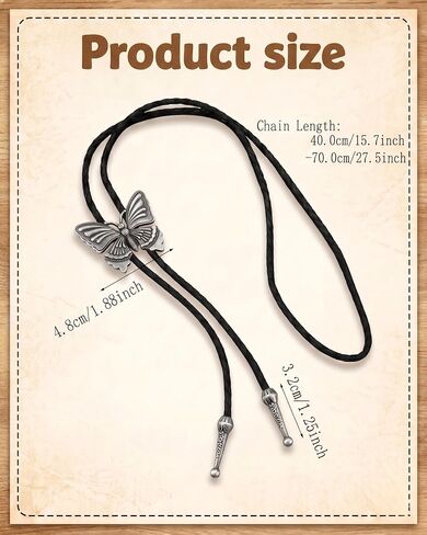 Bolo Tie for Men Western - Vintage Bolo Ties for Cowboy Gathering, Leather Necktie for Cowgirl Accessories Country in Kuwait