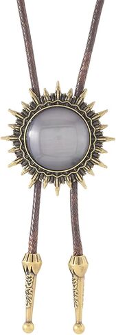 Bolo Tie for Men, Native American Rodeo Cowboy Leather Necktie Western Bolo Tie Costume Accessories for Men Women in Saudi Arabia