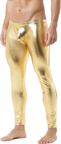 DTODWW Men's Faux Leather Activewear Leggings Slim Fit Tight Pants Long PU Pants for Men Clubwear in Saudi Arabia