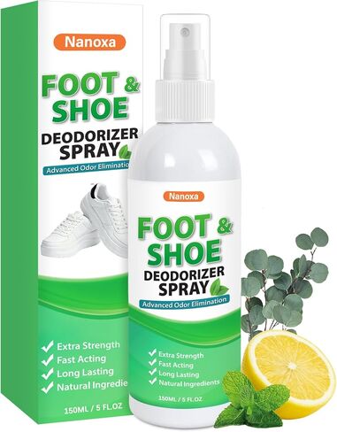 Shoe Deodorizer Spray, 5 fl oz Powerful Foot & Shoe Odor Eliminator, Foot Spray for Smelly Feet, Fast-Acting & Long-Lasting Shoe Freshener Spray for Shoes, Gym Bags, Helmets in Saudi Arabia