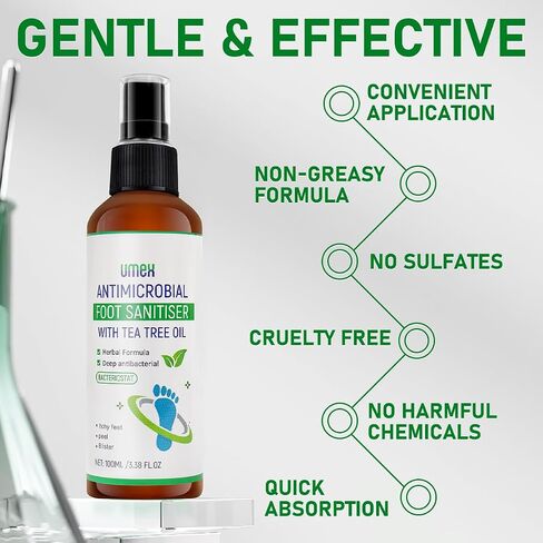 2PCS Foot Spray with Tea Tree Oil,Tea Tree Oil Feet Spray,Foot & Shoe Freshness,Quick-Drying and Travel in Saudi Arabia