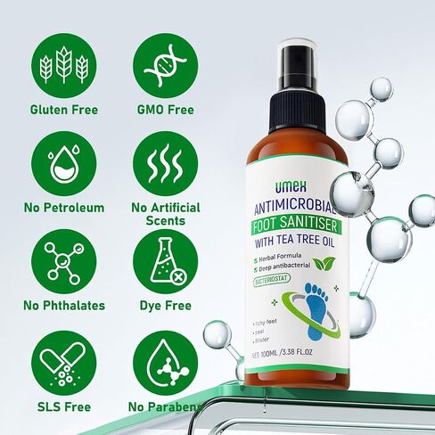 2PCS Foot Spray with Tea Tree Oil,Tea Tree Oil Feet Spray,Foot & Shoe Freshness,Quick-Drying and Travel in Saudi Arabia