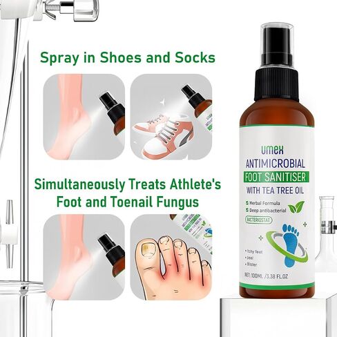 2PCS Foot Spray with Tea Tree Oil,Tea Tree Oil Feet Spray,Foot & Shoe Freshness,Quick-Drying and Travel in Saudi Arabia
