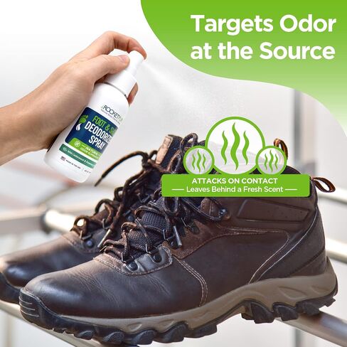 Rocket Pure Natural Foot and Shoe Deodorizer Spray, Deodorant and Odor Eliminator for Smelly Feet, Smell Remover, Formulated with Essential Oils, Made in the USA, Cedar, 4 fl oz in Saudi Arabia