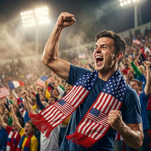 وشاح كأس العالم لكرة القدم 2026، وشاح لمحبي كرة القدم هدايا للرجال والنساء، حواف مهدبة ناعمة ليوم اللعبة، وحفلات المشاهدة in Kuwait