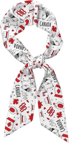 Flag Purse Scarf Patriotic Head Scarves Fashion Satin Hair Neck Scarf for Handbag Accessories in Saudi Arabia