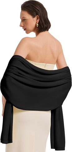 PULI Women's Scarf Pashmina Shawl Wraps for Evening Dress Large Scarves Wedding Bridal Shoulder Wraps for Spring Summer Fall in Kuwait