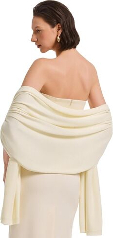 PULI Women's Scarf Pashmina Shawl Wraps for Evening Dress Large Scarves Wedding Bridal Shoulder Wraps for Spring Summer Fall in Kuwait