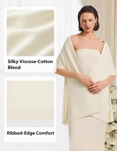 PULI Women's Scarf Pashmina Shawl Wraps for Evening Dress Large Scarves Wedding Bridal Shoulder Wraps for Spring Summer Fall in Kuwait