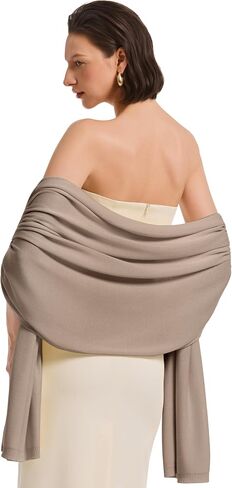 PULI Women's Scarf Pashmina Shawl Wraps for Evening Dress Large Scarves Wedding Bridal Shoulder Wraps for Spring Summer Fall in Kuwait