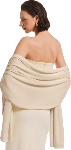 PULI Women's Scarf Pashmina Shawl Wraps for Evening Dress Large Scarves Wedding Bridal Shoulder Wraps for Spring Summer Fall in Kuwait