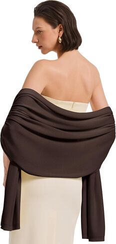 PULI Women's Scarf Pashmina Shawl Wraps for Evening Dress Large Scarves Wedding Bridal Shoulder Wraps for Spring Summer Fall in Kuwait