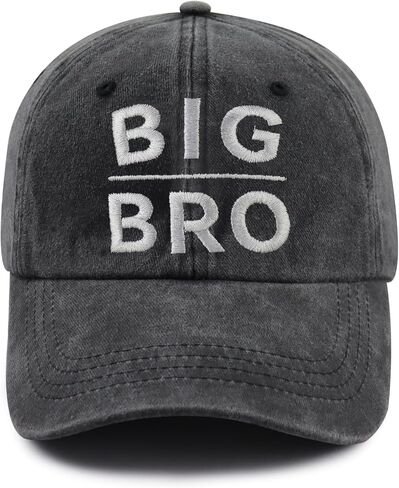 Big the Brother Sister Hats for Boys Girls, Funny Adjustable Kids Big bro sis Embroidered Baseball Cap in Kuwait