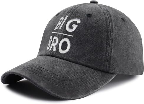 Big the Brother Sister Hats for Boys Girls, Funny Adjustable Kids Big bro sis Embroidered Baseball Cap in Kuwait
