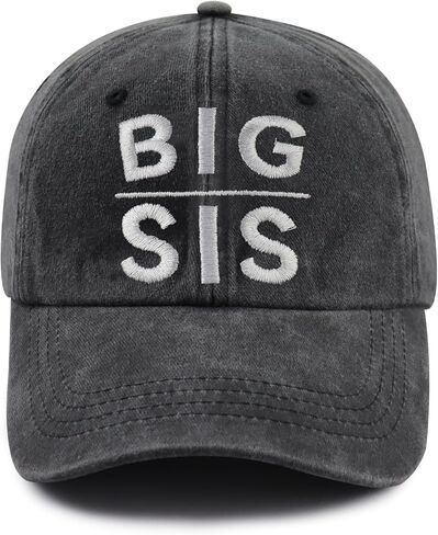 Big the Brother Sister Hats for Boys Girls, Funny Adjustable Kids Big bro sis Embroidered Baseball Cap in Kuwait
