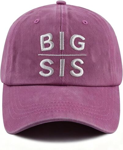 Big the Brother Sister Hats for Boys Girls, Funny Adjustable Kids Big bro sis Embroidered Baseball Cap in Kuwait