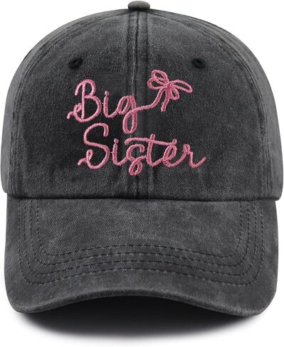 Big the Brother Sister Hats for Boys Girls, Funny Adjustable Kids Big bro sis Embroidered Baseball Cap in Kuwait