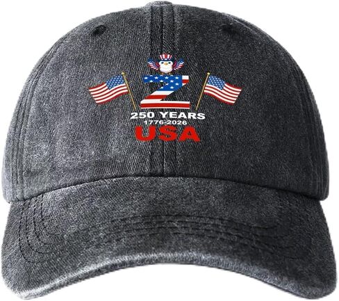 USA 250th America Anniversary Independence Printed Kids Baseball Caps Tribute Retro Washed Hat in Saudi Arabia