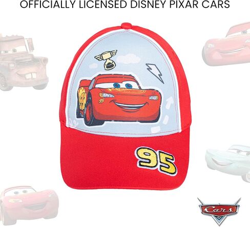 قبعة بيسبول للأطفال الصغار من Disney Cars Lightning McQueen - قبعة قطنية قابلة للتنفس للأطفال قابلة للتعديل - قبعة شمسية للأولاد من عمر 2 إلى 5 سنوات in Kuwait