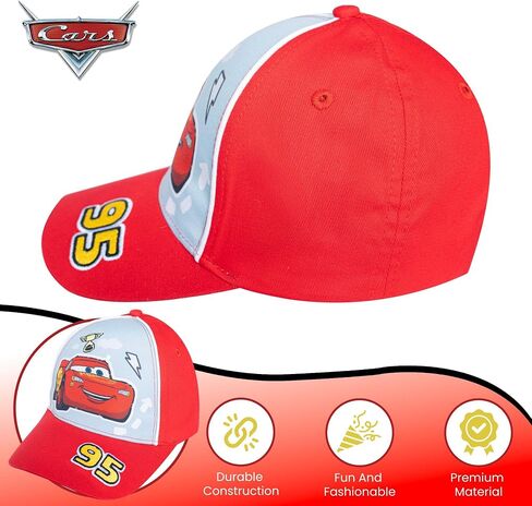 قبعة بيسبول للأطفال الصغار من Disney Cars Lightning McQueen - قبعة قطنية قابلة للتنفس للأطفال قابلة للتعديل - قبعة شمسية للأولاد من عمر 2 إلى 5 سنوات in Kuwait