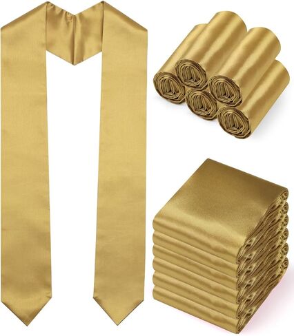 CORVIDA 12 pieces Graduation Stoles Bulk,Plain 70 Inch Blank Sash for DIY,School College University Ceremony,Honor Stole in Saudi Arabia