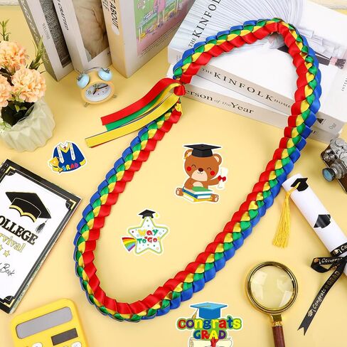 DECYOOL رياض الأطفال التخرج Leis فئة 2026 47.2 بوصة مزدوجة مضفر شريط التخرج مرحلة ما قبل المدرسة Leis لرياض الأطفال خريج بنين بنات in Kuwait