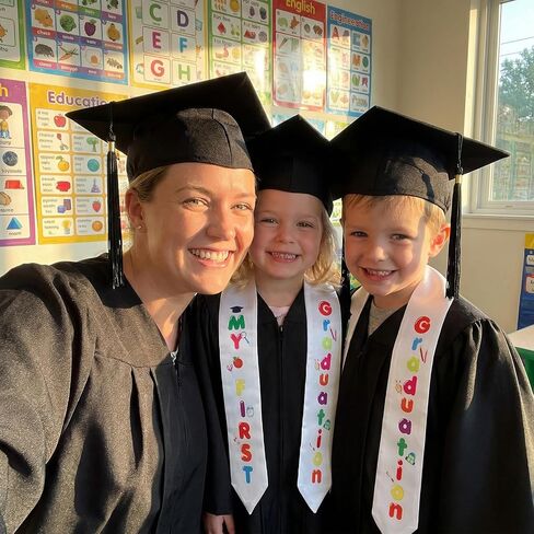 2 Pcs Preschool Kindergarten Graduation Cap and Stole, Kids Unisex Grad Cap and My First Graduation Stole, Pre-K Ceremony Cloth Accessories for Boys Girls Gifts in Saudi Arabia