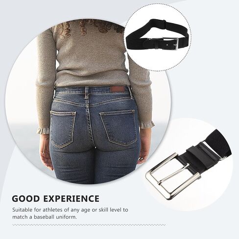 UPKOCH Baseball Softball Belt for Men and Women Adjustable Elastic Fabric Sports Waistband Stretchable Black Outdoor Youth Uniform Accessory in Kuwait