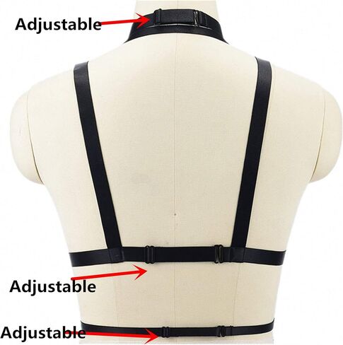 Women's Novelty Body Harness Elastic Strappy Bralette Cage Bra Gothic Crop Top Lingerie in Saudi Arabia