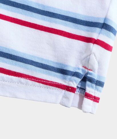 قميص بولو للأولاد من Vineyard Vines للأولاد من Sullivan Stripe Surf Jersey in Kuwait